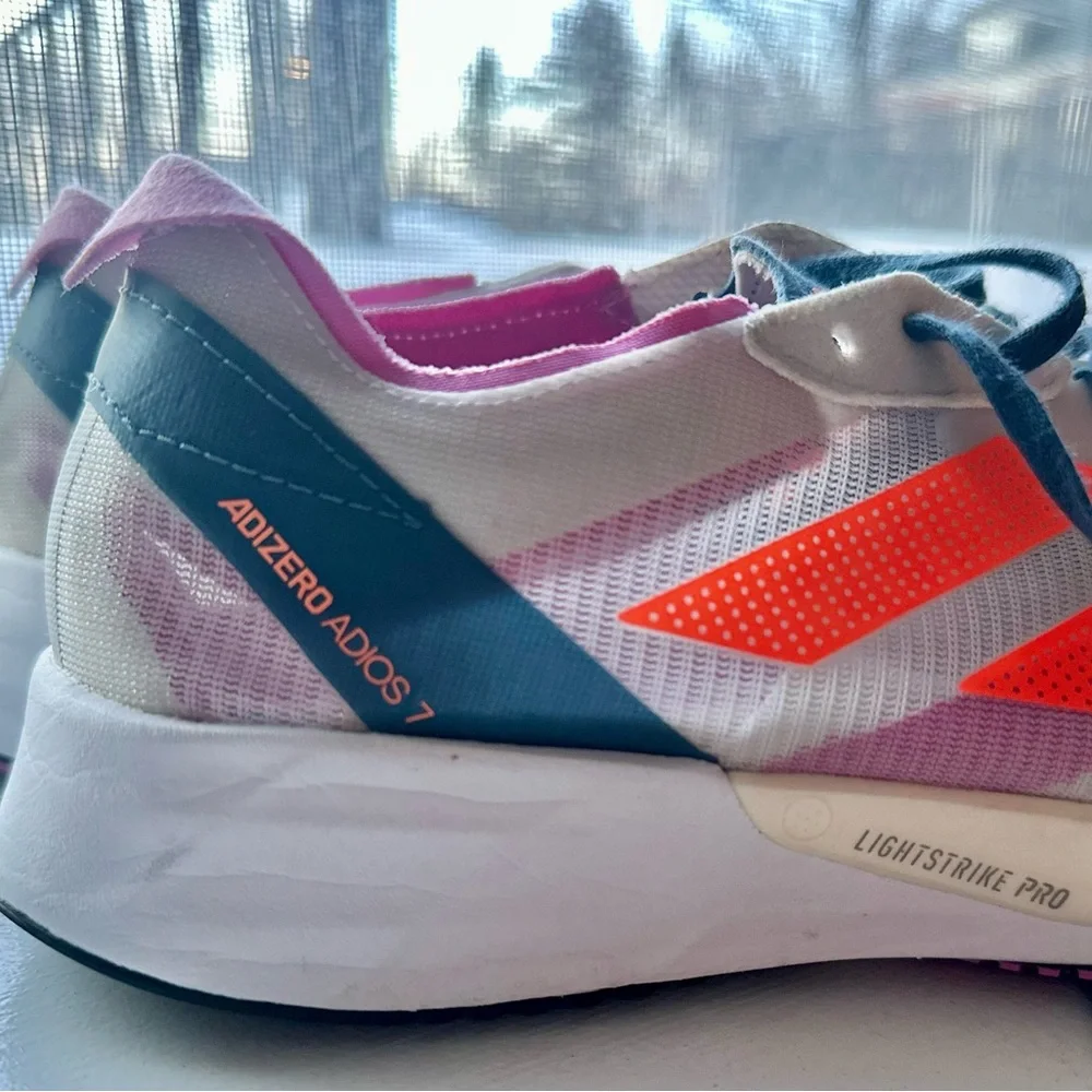 Adidas Adizero Adios 7 shoes, M7.5/W8.5, EUC - Picture 11 of 11